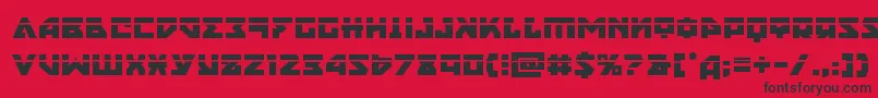 nyetlaser Font – Black Fonts on Red Background