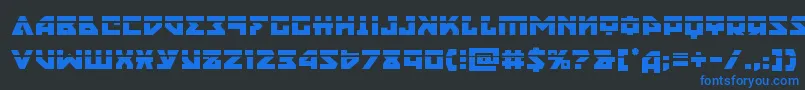 nyetlaser Font – Blue Fonts on Black Background