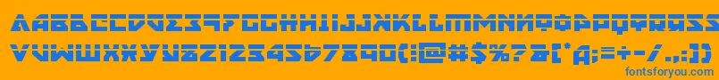 nyetlaser Font – Blue Fonts on Orange Background