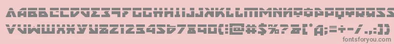 フォントnyetlaser – ピンクの背景に灰色の文字