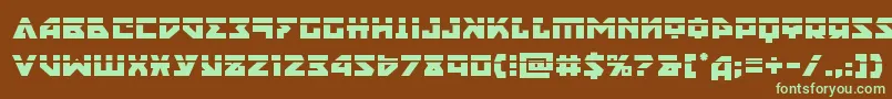 nyetlaser Font – Green Fonts on Brown Background