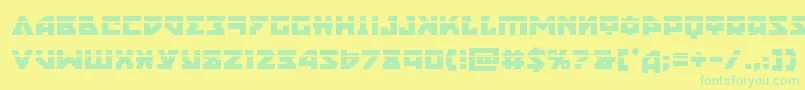 nyetlaser Font – Green Fonts on Yellow Background