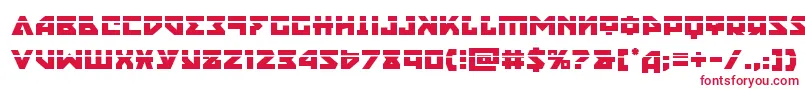 フォントnyetlaser – 白い背景に赤い文字