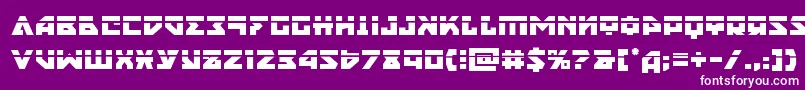 フォントnyetlaser – 紫の背景に白い文字