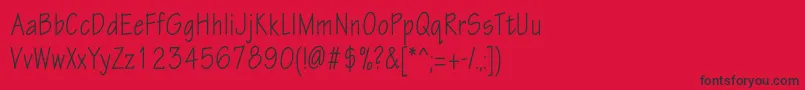 Eskiztwocondc Font – Black Fonts on Red Background