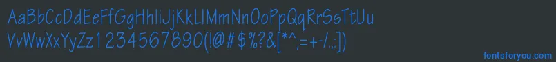 Eskiztwocondc Font – Blue Fonts on Black Background