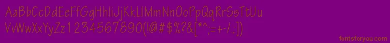 Eskiztwocondc Font – Brown Fonts on Purple Background