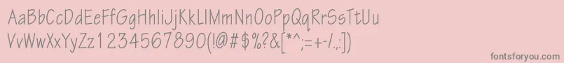 Шрифт Eskiztwocondc – серые шрифты на розовом фоне