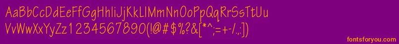 Eskiztwocondc Font – Orange Fonts on Purple Background