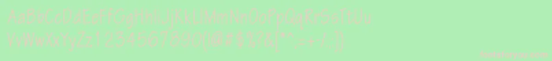 Eskiztwocondc Font – Pink Fonts on Green Background