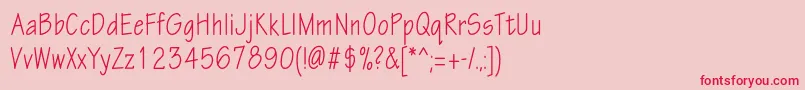 Шрифт Eskiztwocondc – красные шрифты на розовом фоне
