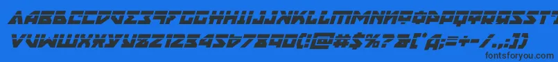 nyetlaserital Font – Black Fonts on Blue Background