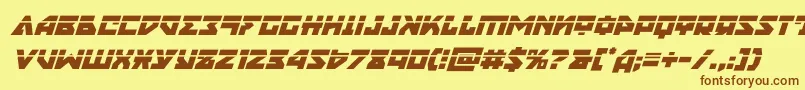 nyetlaserital Font – Brown Fonts on Yellow Background