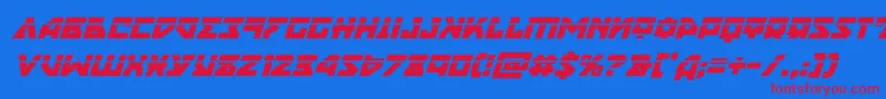 nyetlaserital Font – Red Fonts on Blue Background