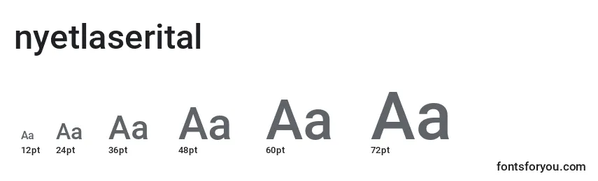 Размеры шрифта Nyetlaserital (135861)