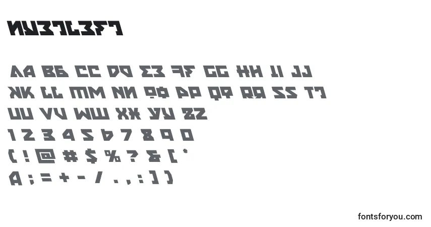 A fonte Nyetleft (135862) – alfabeto, números, caracteres especiais