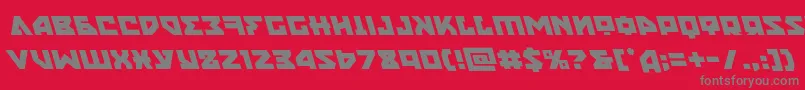 Czcionka nyetleft – szare czcionki na czerwonym tle