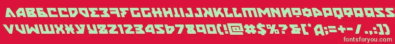 nyetleft Font – Green Fonts on Red Background