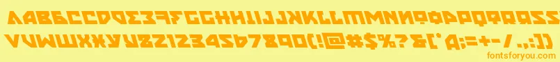 nyetleft Font – Orange Fonts on Yellow Background