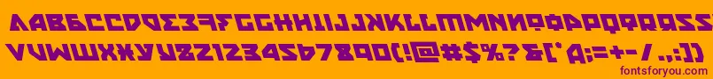 nyetleft Font – Purple Fonts on Orange Background