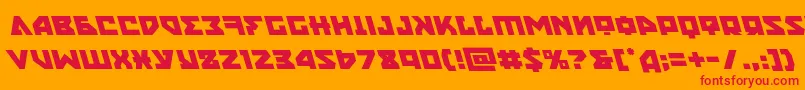 nyetleft Font – Red Fonts on Orange Background