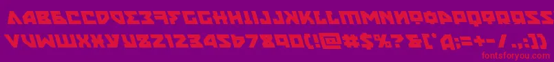 Czcionka nyetleft – czerwone czcionki na fioletowym tle