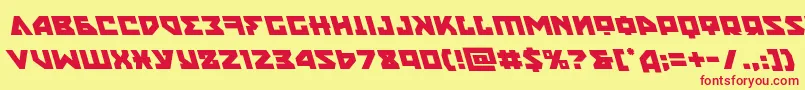 nyetleft Font – Red Fonts on Yellow Background