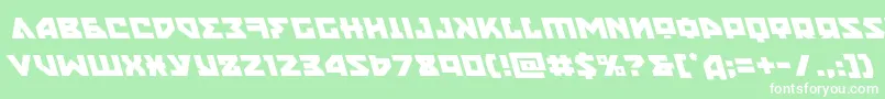 フォントnyetleft – 緑の背景に白い文字