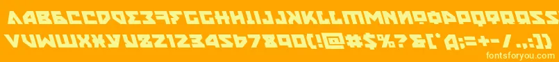 nyetleft Font – Yellow Fonts on Orange Background