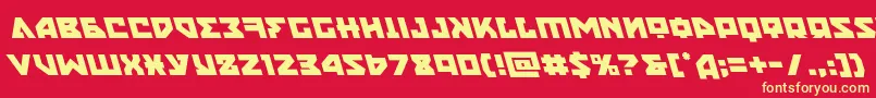 nyetleft Font – Yellow Fonts on Red Background