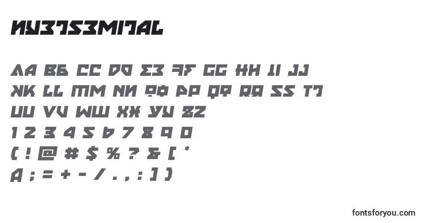 Schriftart Nyetsemital (135864) – Alphabet, Zahlen, spezielle Symbole