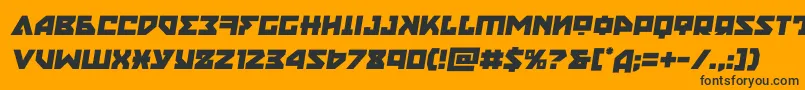 nyetsemital Font – Black Fonts on Orange Background