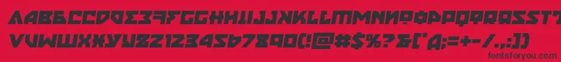 nyetsemital Font – Black Fonts on Red Background