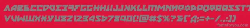 nyetsemital Font – Gray Fonts on Red Background