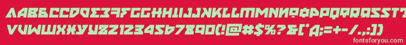 nyetsemital Font – Green Fonts on Red Background