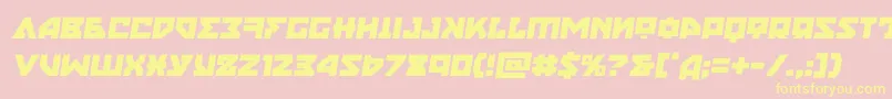 nyetsemital Font – Yellow Fonts on Pink Background