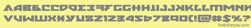 nyetxtraexpand Font – Gray Fonts on Yellow Background