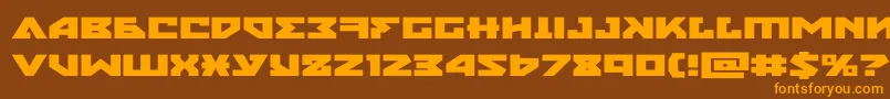 nyetxtraexpand Font – Orange Fonts on Brown Background