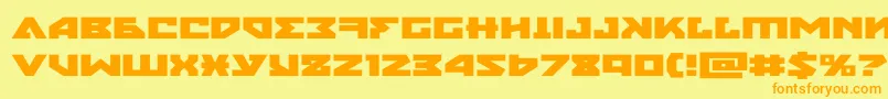 nyetxtraexpand Font – Orange Fonts on Yellow Background