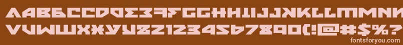 nyetxtraexpand Font – Pink Fonts on Brown Background