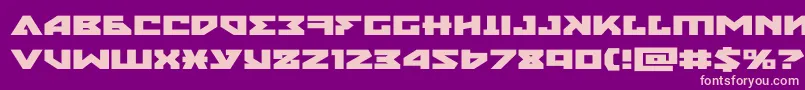 nyetxtraexpand Font – Pink Fonts on Purple Background
