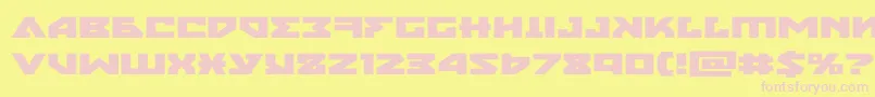 フォントnyetxtraexpand – ピンクのフォント、黄色の背景