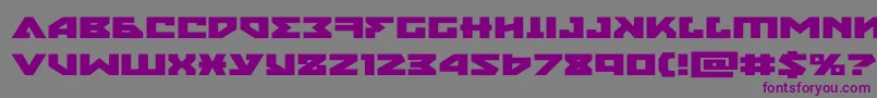 フォントnyetxtraexpand – 紫色のフォント、灰色の背景