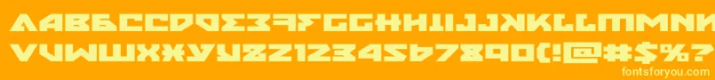 nyetxtraexpand Font – Yellow Fonts on Orange Background