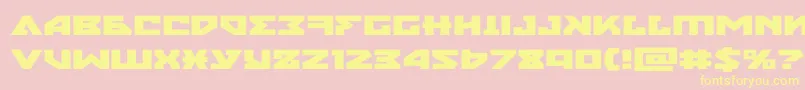 nyetxtraexpand Font – Yellow Fonts on Pink Background