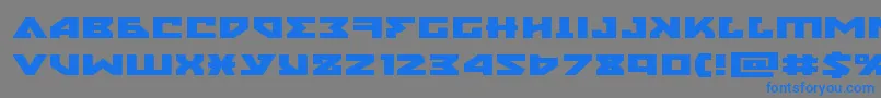 Police nyetxtraexpand – polices bleues sur fond gris
