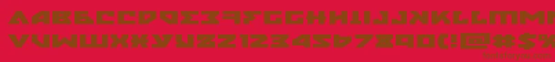 nyetxtraexpand Font – Brown Fonts on Red Background