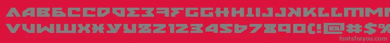 nyetxtraexpand Font – Gray Fonts on Red Background