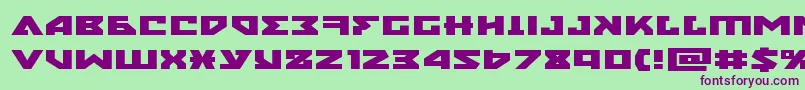nyetxtraexpand Font – Purple Fonts on Green Background