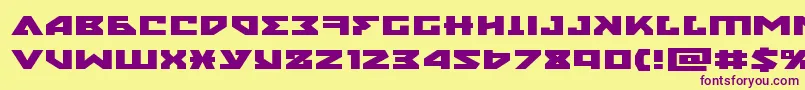 nyetxtraexpand Font – Purple Fonts on Yellow Background